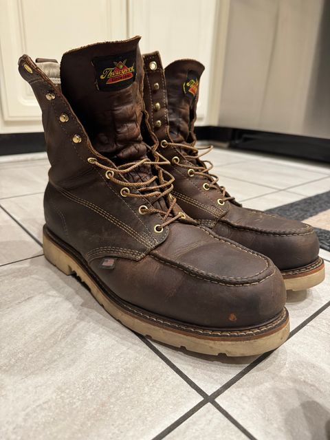 Photo by thwompd on March 2, 2025 of the Thorogood American Heritage 8" Moc Toe in Seidel Trail Crazy Horse.