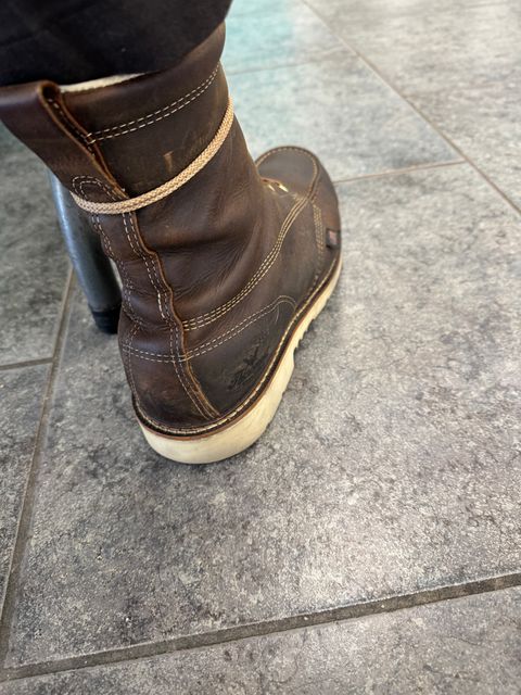 Photo by thwompd on March 2, 2025 of the Thorogood American Heritage 8" Moc Toe in Seidel Trail Crazy Horse.