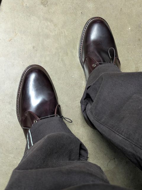 Photo by donkey008 on May 23, 2026 of the Rancourt & Co. Custom Model in Horween Color 8 Shell Cordovan.