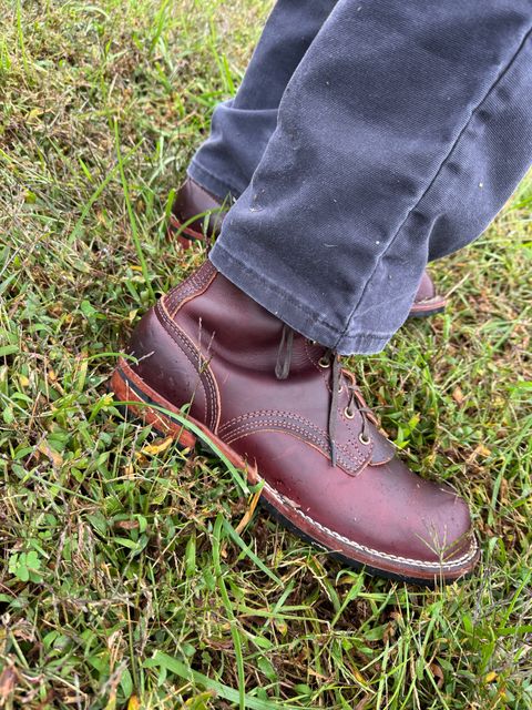 Photo by AFrat on October 12, 2025 of the Nicks MTO in Wickett & Craig Burgundy Double Stuffed.