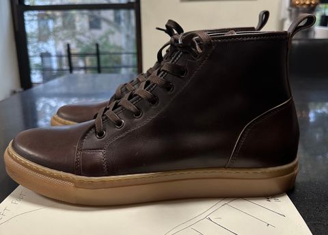 Photo by Rick11 on October 1, 2024 of the Goral Smugs in Horween Brown Chromexcel.