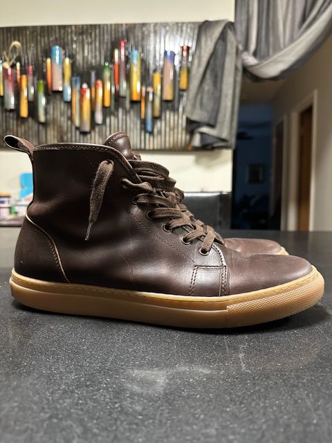 Photo by Rick11 on October 26, 2024 of the Goral Smugs in Horween Brown Chromexcel.