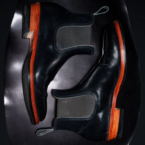 Photo by TToma on April 5, 2026 of the Briselblack The Seventh Chelsea Boot in Shinki Black Shell Cordovan.