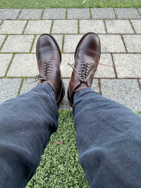 Photo by jotac on June 9, 2026 of the Viberg Service Boot BCT in Horween Dark Cognac Shell Cordovan.