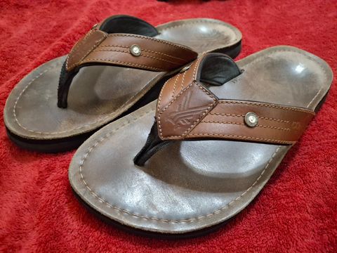 Photo by precision_arc_welding on July 24, 2026 of the Combat Flip Flops Men's AK in Unknown Leather.