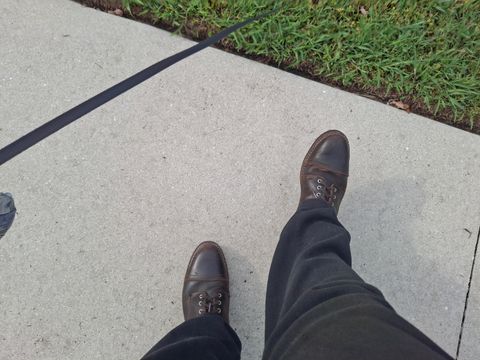 Photo by precision_arc_welding on June 30, 2026 of the Thursday Logger in Horween Waxed Cacao.