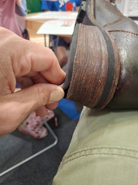 Photo by precision_arc_welding on July 19, 2026 of the Thursday Logger in Horween Waxed Cacao.