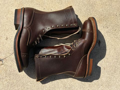Photo by Wabash_King on November 1, 2024 of the White's Farmer/Rancher in Horween Cinnamon Waxed Flesh.