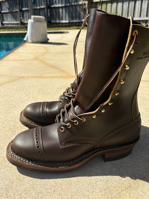Photo by Wabash_King on November 1, 2024 of the White's Farmer/Rancher in Horween Cinnamon Waxed Flesh.
