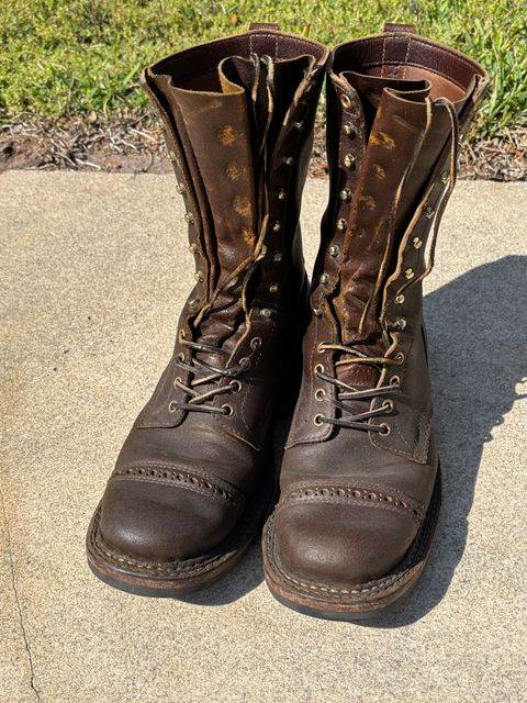 Photo by Wabash_King on February 5, 2025 of the White's Farmer/Rancher in Horween Cinnamon Waxed Flesh.