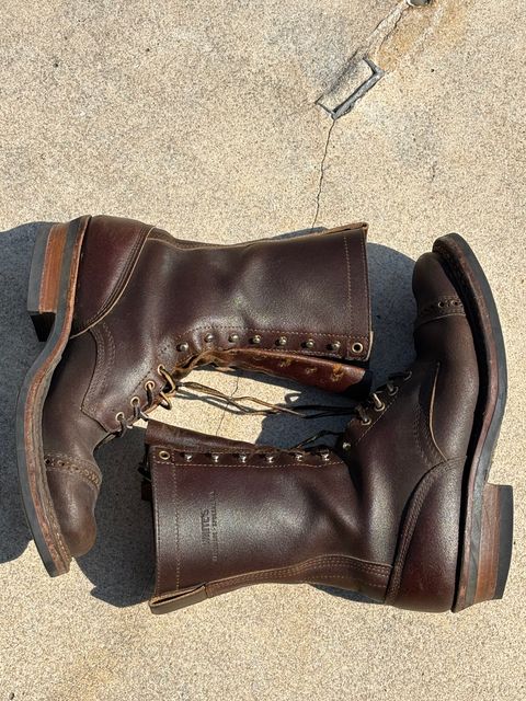 Photo by Wabash_King on February 5, 2025 of the White's Farmer/Rancher in Horween Cinnamon Waxed Flesh.