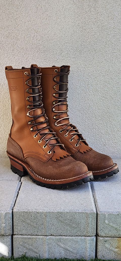 Photo by Rudey on December 5, 2024 of the Nicks DomePro in Seidel 1964 Tan Roughout & Seidel 1964 Tan.