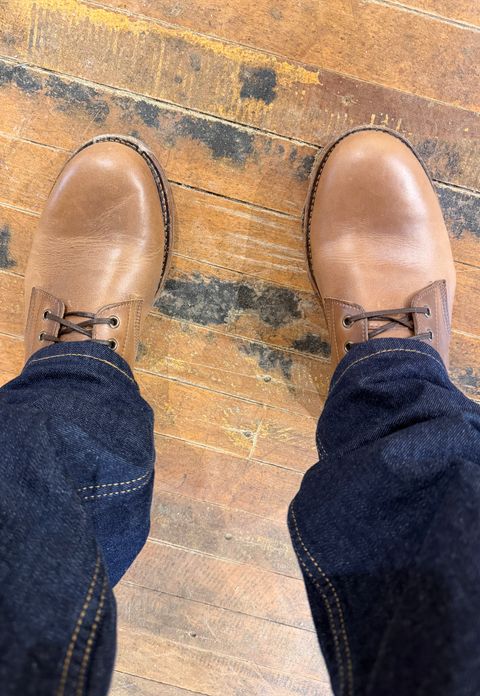 Photo by Michael on March 13, 2026 of the Oak Street Bootmakers Field Boot in Horween Natural Chromexcel.