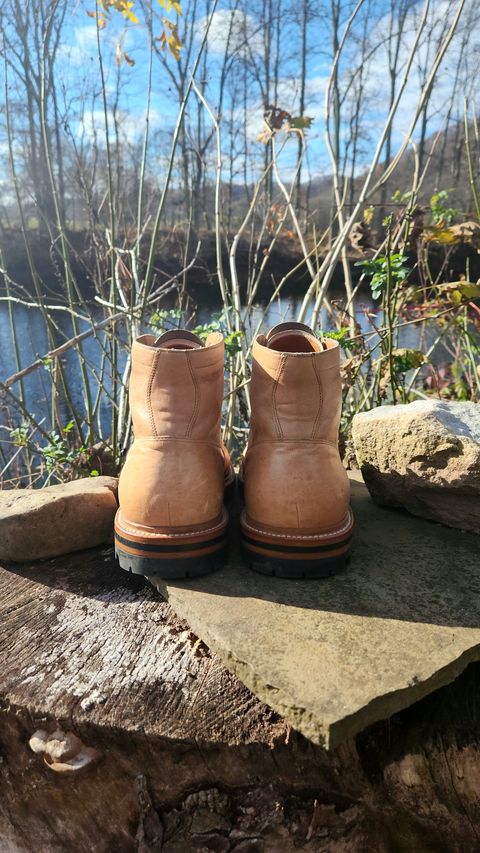 Photo by dizzle_6 on November 5, 2024 of the Grant Stone Ottawa Boot in Incas Natural Kangaroo.