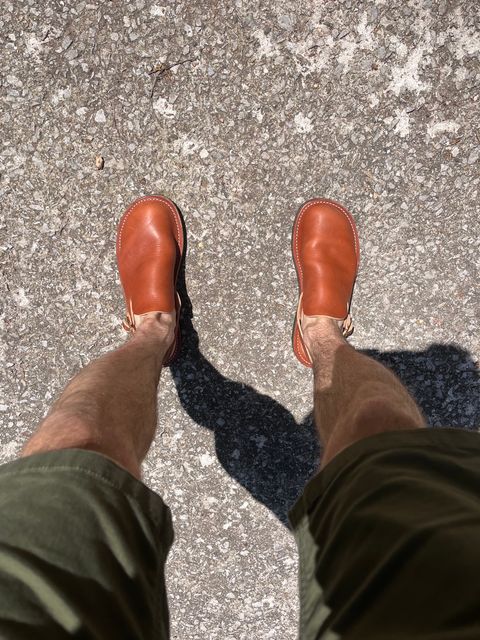 Photo by prichardson on May 23, 2026 of the Hardworking Phil Dam Stomper in Horween Unknown.