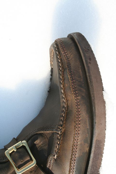 Photo by Mogo on April 3, 2026 of the Russell Moccasin Co. Zephyr II in S.B. Foot Sage Chamois.