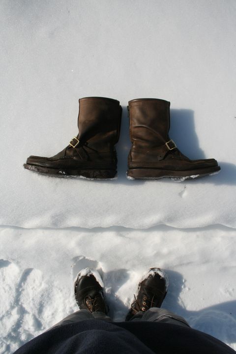 Photo by Mogo on April 3, 2026 of the Russell Moccasin Co. Zephyr II in S.B. Foot Sage Chamois.