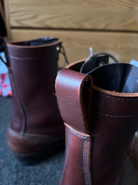 Photo by potatopotato on December 15, 2025 of the JK Boots Superduty in Seidel Redwood Oil Tan & Seidel Redwood Oil Tan Roughout.
