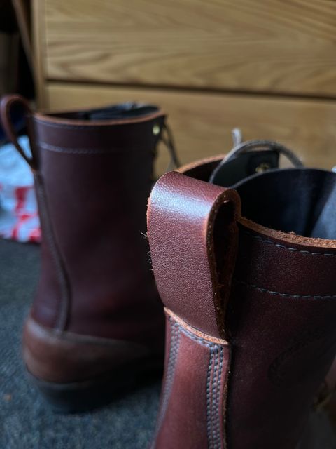 Photo by potatopotato on December 15, 2025 of the JK Boots Superduty in Seidel Redwood Oil Tan & Seidel Redwood Oil Tan Roughout.