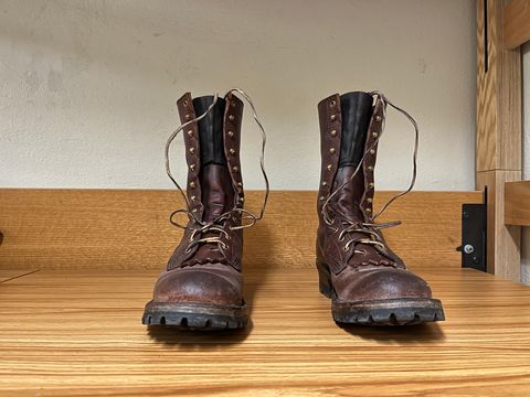 Photo by potatopotato on January 21, 2026 of the JK Boots Superduty in Seidel Redwood Oil Tan & Seidel Redwood Oil Tan Roughout.