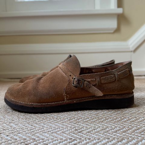 Photo by moznme on February 2, 2026 of the Oak Street Bootmakers Oak Street Bootmakers / Country Loafer in Horween Natural Chromexcel Roughout.
