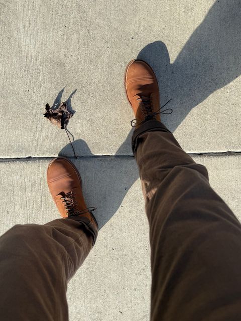 Photo by moznme on October 10, 2024 of the Viberg Service Boot PCT in Viberg / C.F. Stead Nutmeg Waxed Kudu.