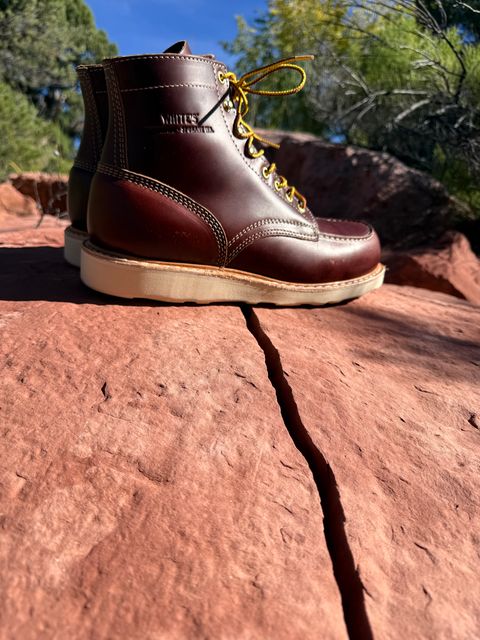 Photo by Ahab78 on November 26, 2025 of the White's Perry 6" Select in Seidel British Tan Double Shot.