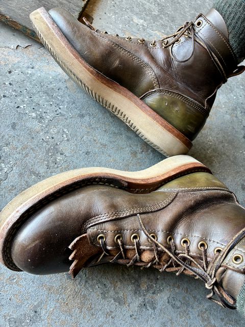 Photo by Vic on July 8, 2026 of the White's C350ltt-cs in Horween Greener Pastures Dublin.