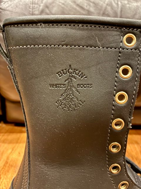 Photo by Vic on July 25, 2026 of the White's Buckin Special Logger in Seidel Black Oil Tan.