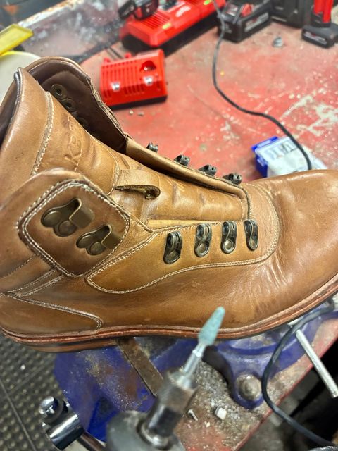 Photo by Vic on July 16, 2026 of the Blkbrd Shoemaker Bulwark Trek Boot in Horween Natural Chromepak.