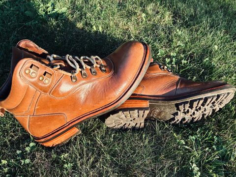 Photo by Vic on July 17, 2026 of the Blkbrd Shoemaker Bulwark Trek Boot in Horween Natural Chromepak.