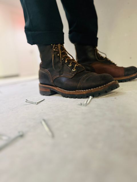 Photo by Vic on April 29, 2026 of the Nicks X Rose Anvil ND1 in Horween Black Waxed Flesh.