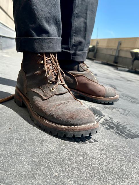 Photo by Vic on May 20, 2026 of the Nicks X Rose Anvil ND1 in Horween Black Waxed Flesh.