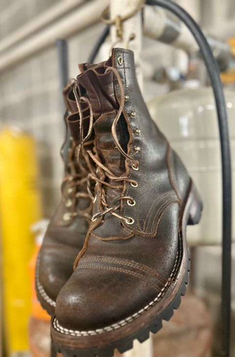 Photo by Vic on May 21, 2026 of the Nicks X Rose Anvil ND1 in Horween Black Waxed Flesh.