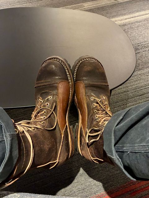 Photo by Vic on June 29, 2026 of the Nicks X Rose Anvil ND1 in Horween Black Waxed Flesh.