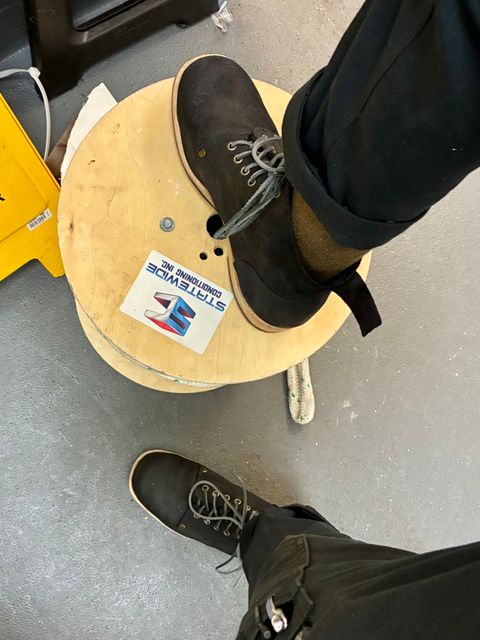 Photo by Vic on July 11, 2026 of the Goral Bradwell WW1 Replica in C.F. Stead Black Waxy Commander Suede.