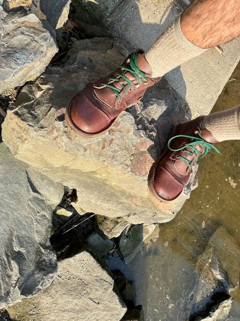 Photo by Vic on June 29, 2026 of the Jim Green African Ranger Barefoot Boot in African Buffalo Skin.