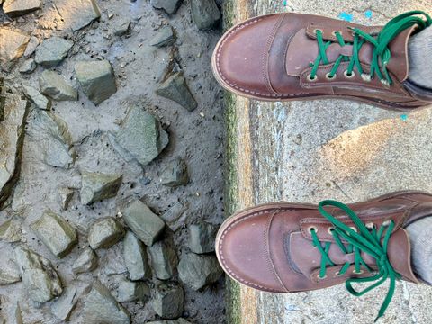 Photo by Vic on July 9, 2026 of the Jim Green African Ranger Barefoot Boot in African Buffalo Skin.