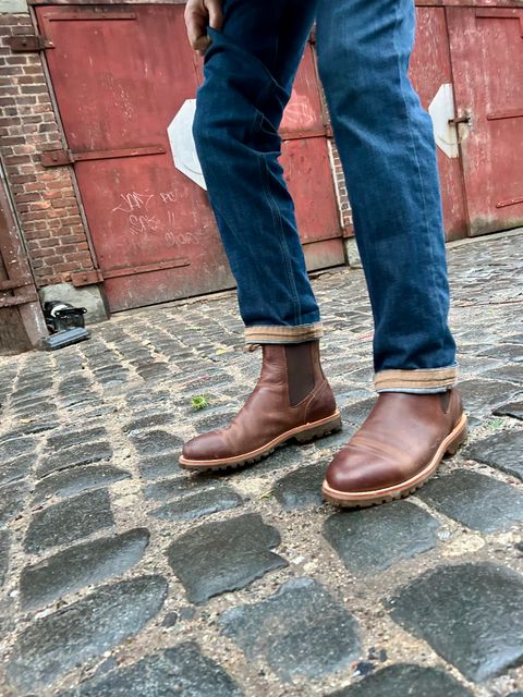 Photo by Vic on January 11, 2026 of the Carolina Gold Chelsea in Unknown Natural Veg Tan.