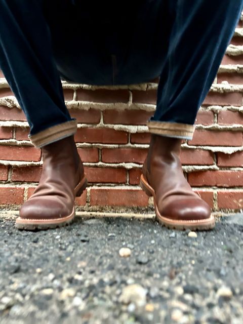 Photo by Vic on January 11, 2026 of the Carolina Gold Chelsea in Unknown Natural Veg Tan.
