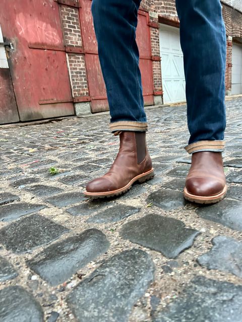 Photo by Vic on January 11, 2026 of the Carolina Gold Chelsea in Unknown Natural Veg Tan.