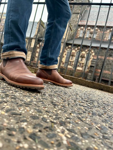 Photo by Vic on January 11, 2026 of the Carolina Gold Chelsea in Unknown Natural Veg Tan.