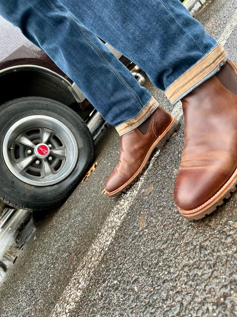 Photo by Vic on March 23, 2026 of the Carolina Gold Chelsea in Unknown Natural Veg Tan.