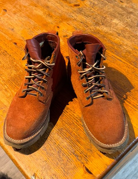 Photo by Denman_John on December 5, 2024 of the Viberg Scout Boot in Seidel Red Dog Oil Tan Roughout.