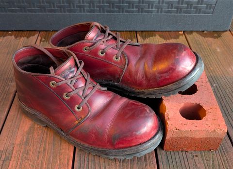 Photo by Yakkboot73 on February 4, 2026 of the Jim Green Custom Vellie Composite Toe Cap in Walnut Veg Tan.
