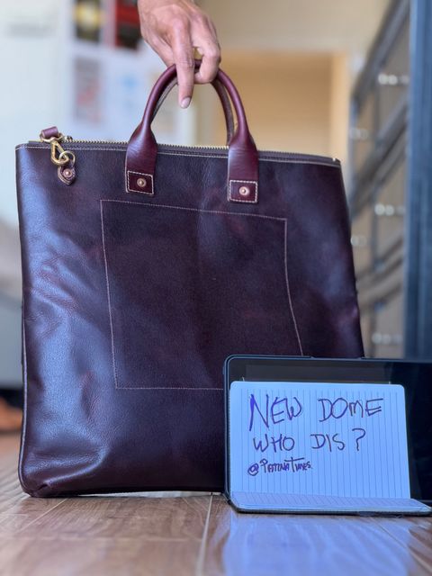 Photo by patinatimes on October 1, 2025 of the Coronado Leather No. 160 Primo Tote in Horween Horsehide Color 8 Waxed Flesh.