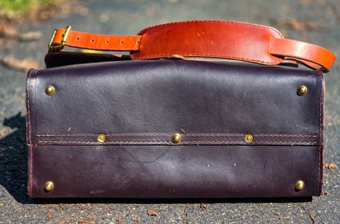 Photo by fallabel on October 5, 2025 of the Nicks Travel Bag in Wickett & Craig Burgundy Double Stuffed.
