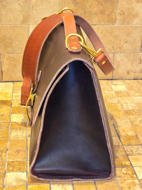 Photo by fallabel on February 5, 2026 of the Nicks Travel Bag in Wickett & Craig Burgundy Double Stuffed.