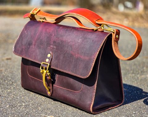Photo by fallabel on March 1, 2026 of the Nicks Travel Bag in Wickett & Craig Burgundy Double Stuffed.