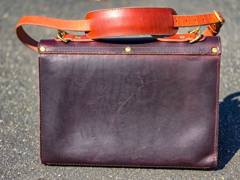 Photo by fallabel on March 1, 2026 of the Nicks Travel Bag in Wickett & Craig Burgundy Double Stuffed.